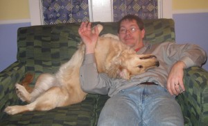 Golden Retriever and Man