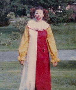 Girl in Clown Costume