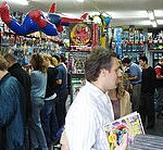 What don't you see in a comic book shop? Women in their 40s.