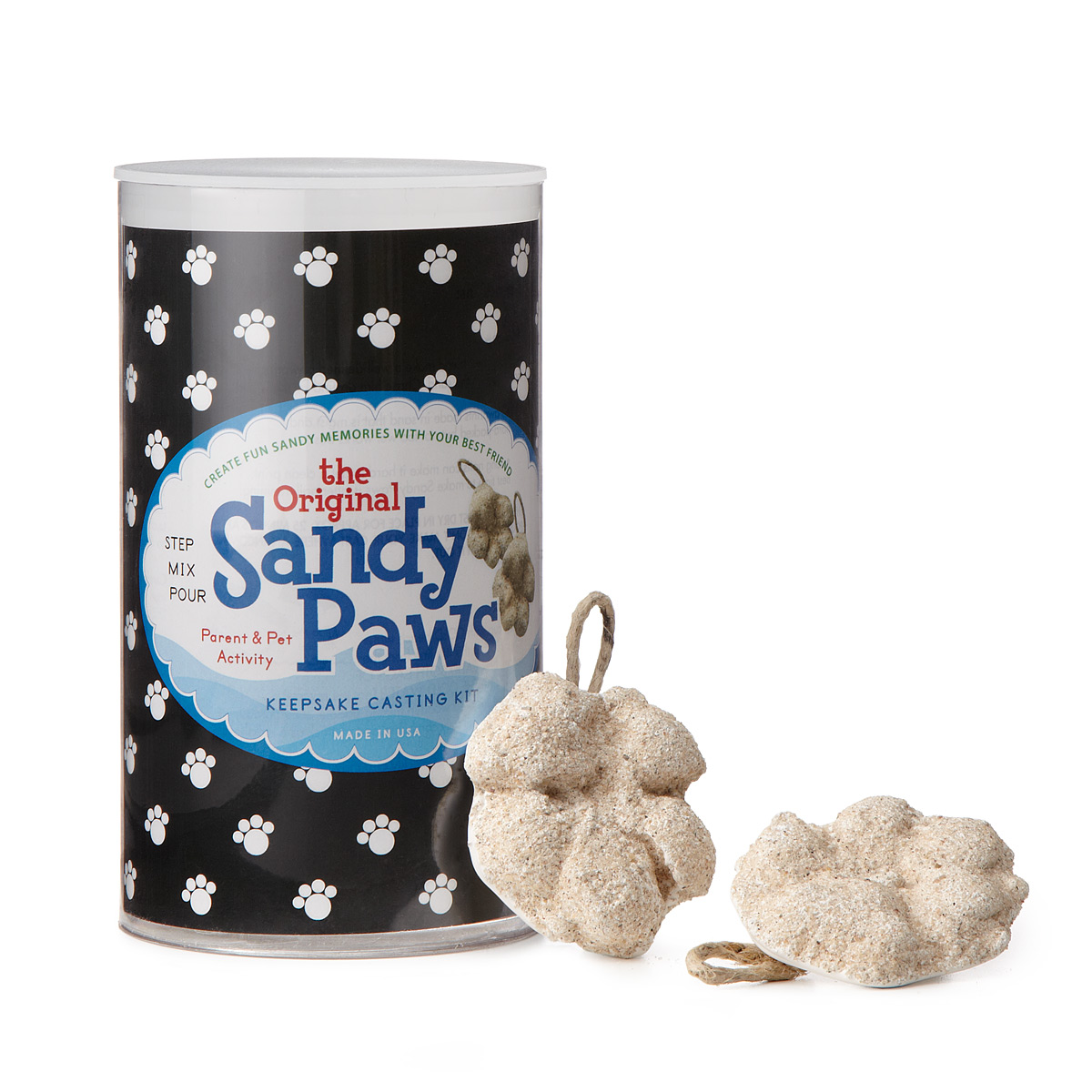 Make a sandy paws cast of your dog's paw.