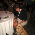 Honey the golden retriever at BlogPaws.