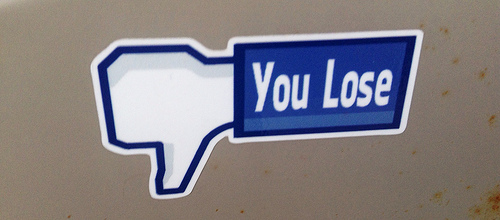 Anti facebook sticker - You lose.