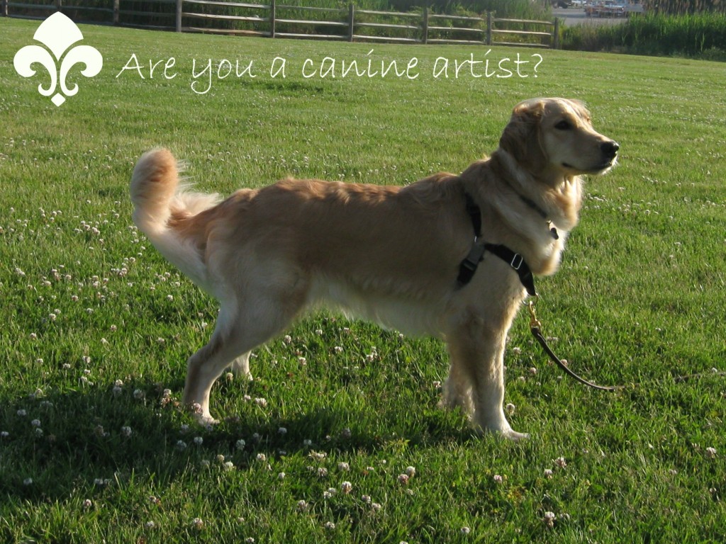 Honey the golden retriever is a canine artist.