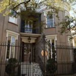 Charleston mansion with iron work.
